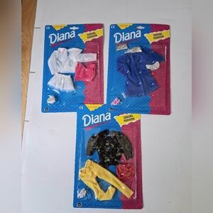 HTF 3 New 90s Diana Barbie Doll Clothing / shoes Outfit Toy Lot Casual Fashion
